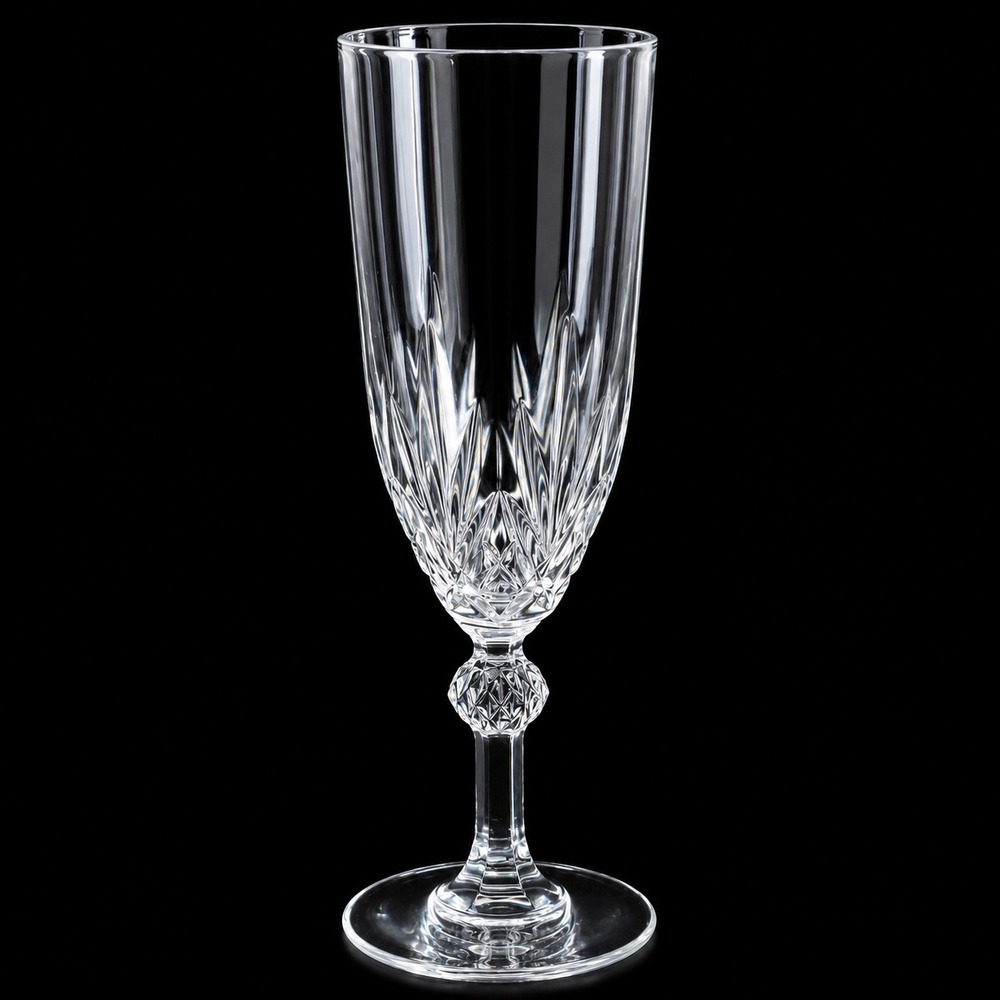4 Royal Crystal Rock Lenea Gala Champagne Flute Lead Crystal 7.75 Inch Italy - Picture 9 of 16
